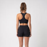 2 in 1 Sport Shorts Damen | Schwarz