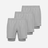 {"alt": "2 in 1 Shorts Herren - Hosen - Silber Grau", "quantity":"3"}
