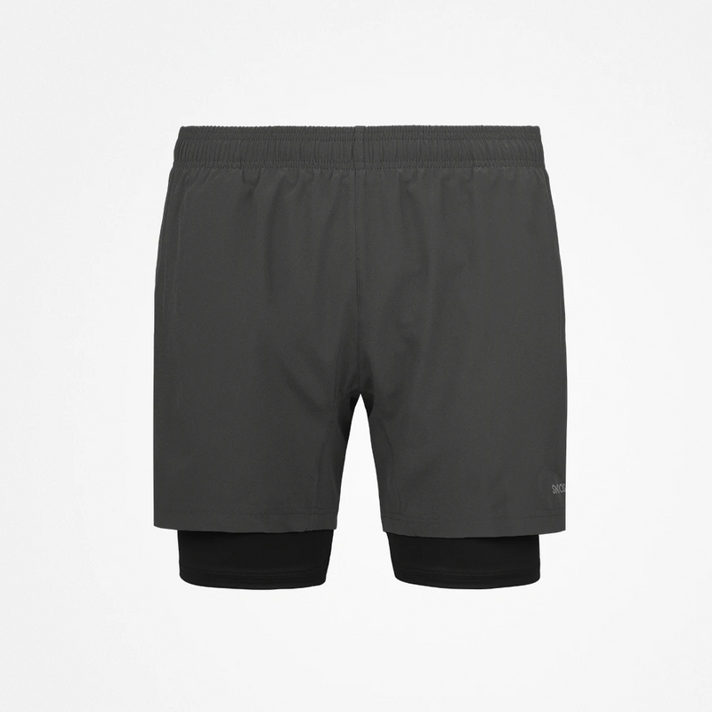 2 in 1 Shorts Herren - Hosen - Dunkelgrau