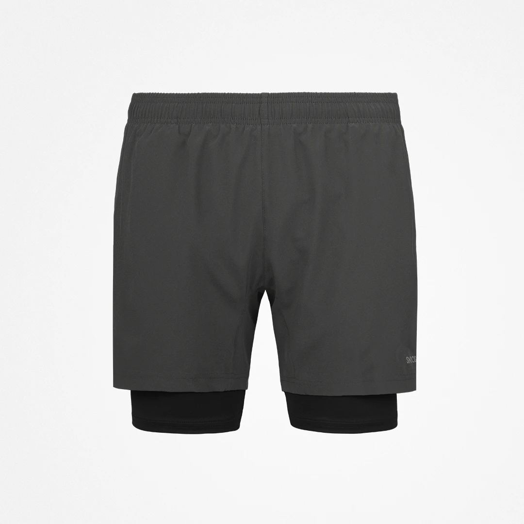 2 in 1 Shorts Herren - Hosen - Dunkelgrau
