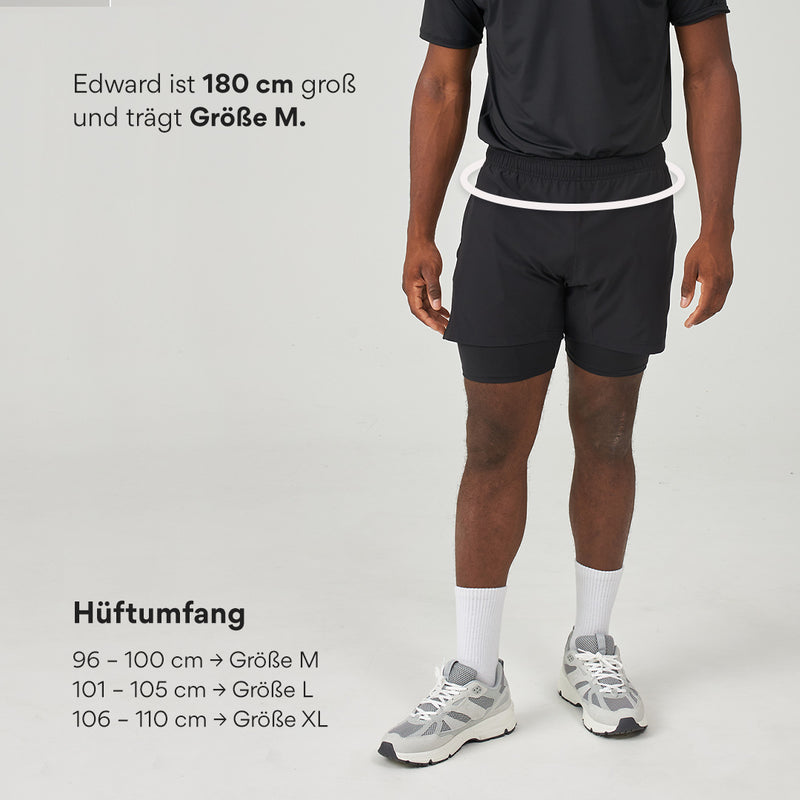 2 in 1 Shorts Herren - Hosen - Passform