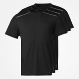 {"alt": "Trainingsshirt mit Reflexstreifen - Oberteile - Schwarz", "quantity":"3"}