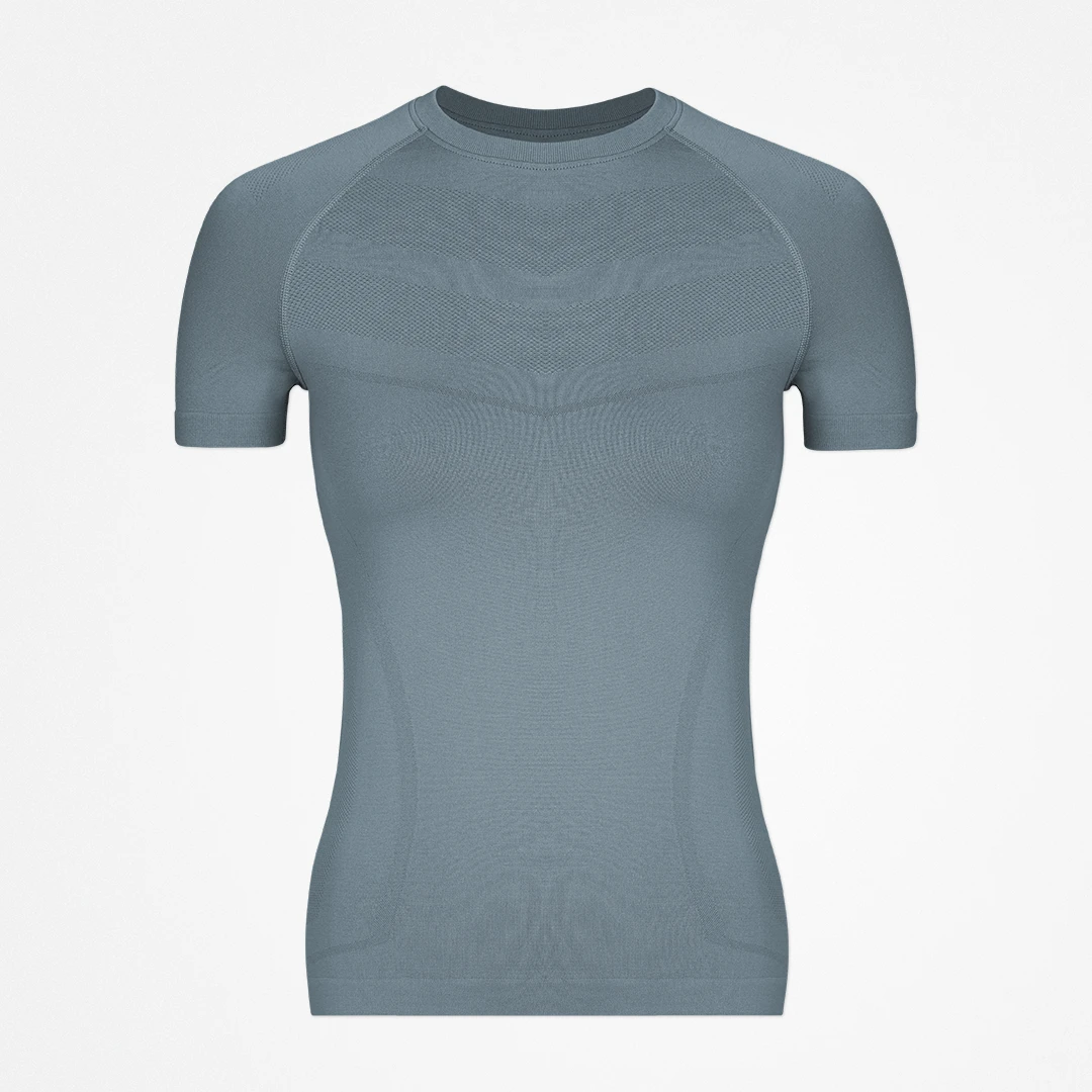 {"alt": "Sport Shirt Seamless Damen - Oberteile - Taubenblau", "quantity":"1"}