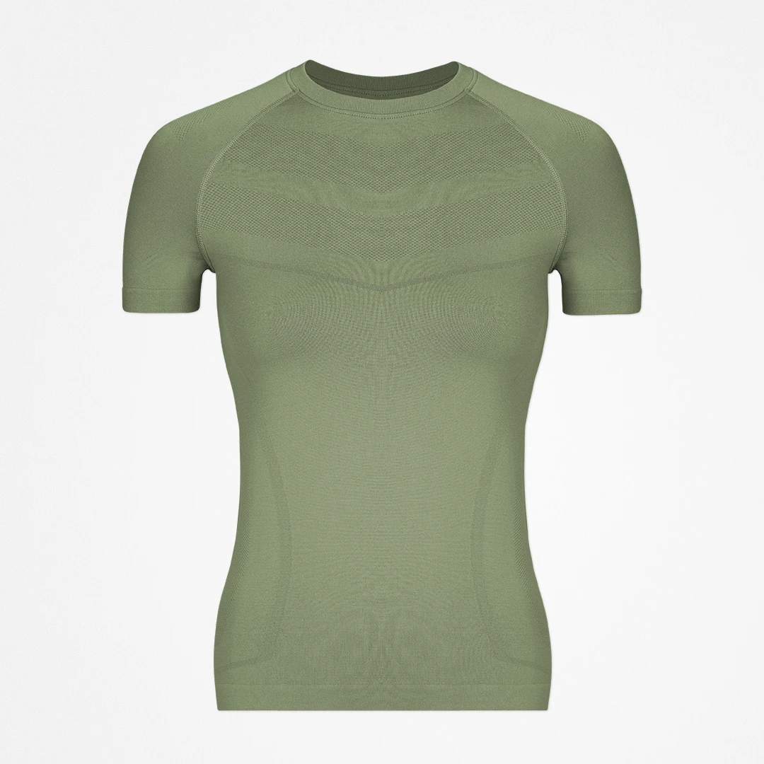 Sport Shirt Seamless Damen - Oberteile - Hellgrün