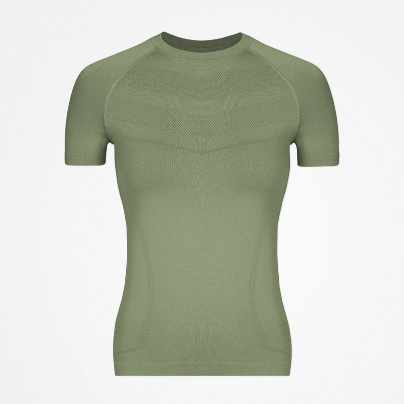 Sport Shirt Naadloos Dames - Tops - Lichtgroen