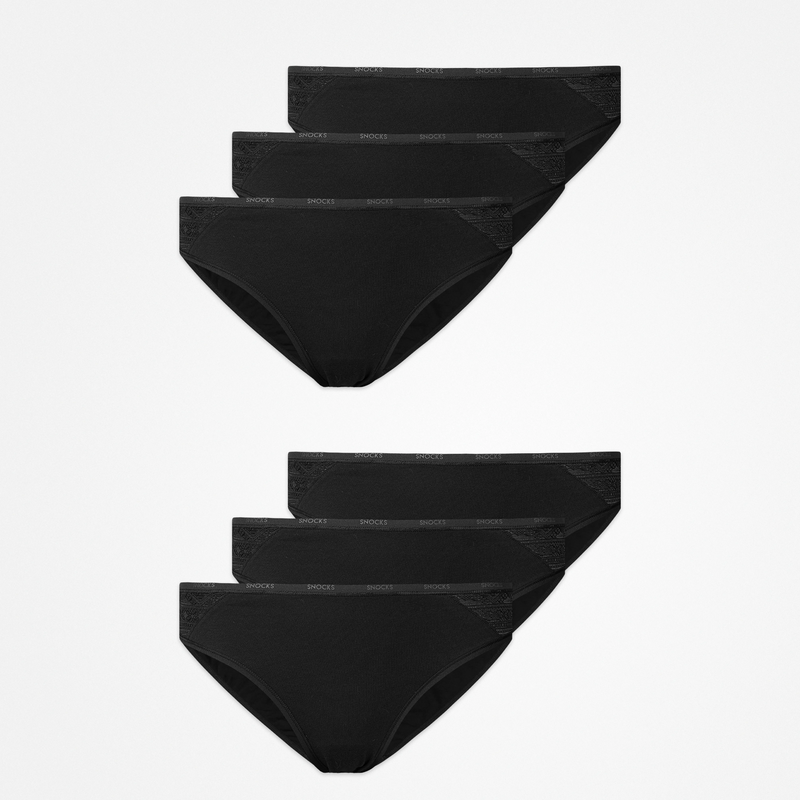 {"alt": "Damenslips mit Spitze - Unterhosen -Schwarz", "quantity":"2"}