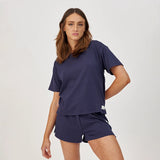 Schlafanzug Oberteil Damen kurzarm | Dusky Mauve