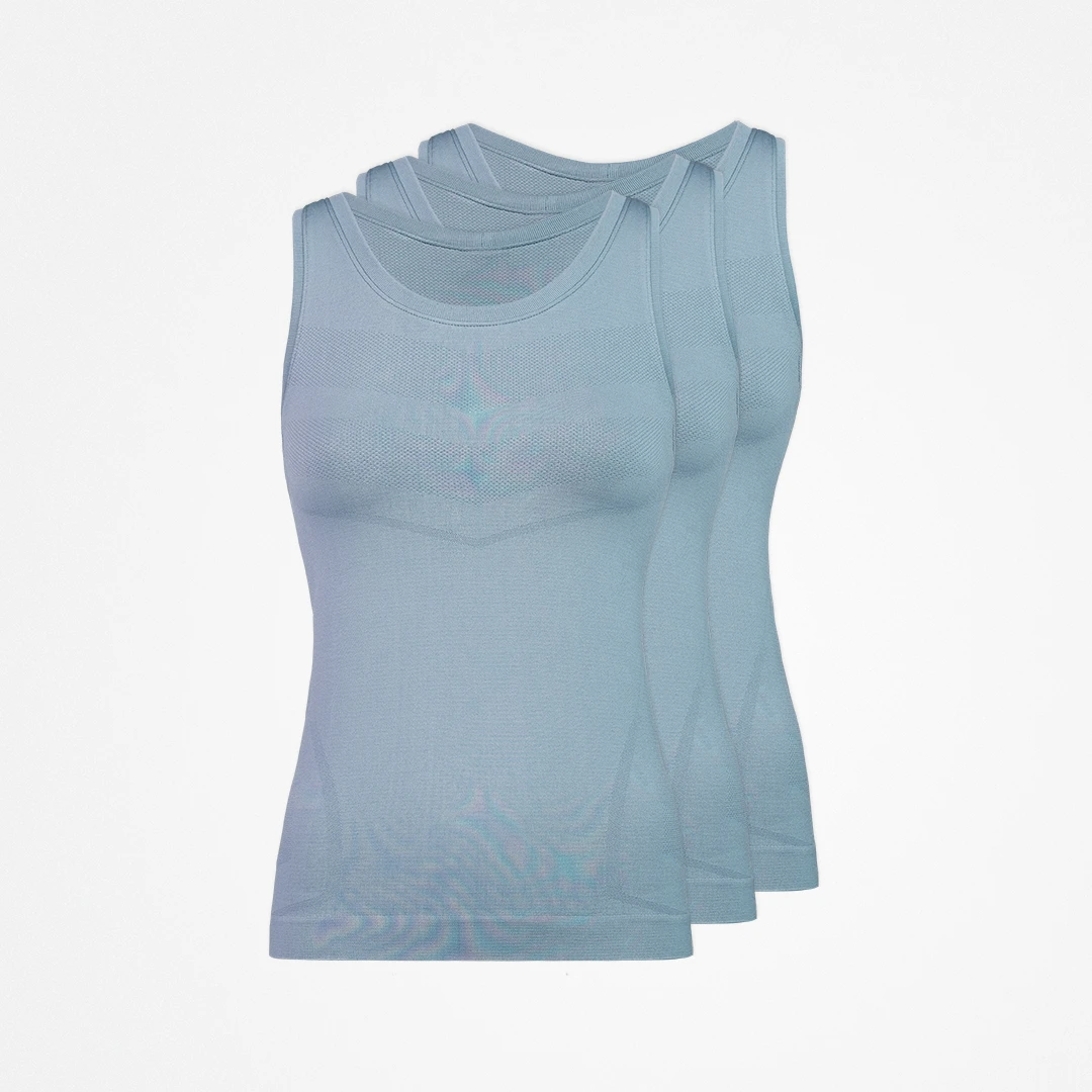 {"alt": "Tank Top Seamless Damen - Oberteile - Taubenblau", "quantity":"3"}