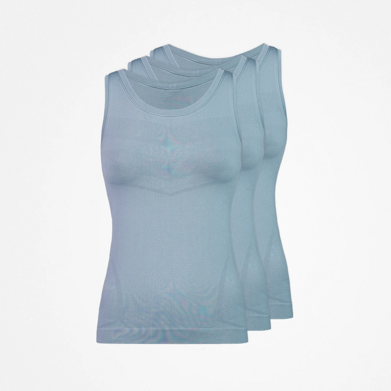 {"alt": "Tank Top Seamless Damen - Oberteile - Taubenblau", "quantity":"3"}