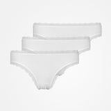 Tangas avec dentelle - Sous-vêtements - Blanc