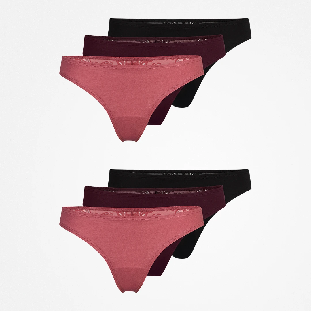 {"alt": "Tangas mit Spitze - Unterhosen - Mix (Mauve/Weinrot/Schwarz) (Lace)", "quantity":"2"}