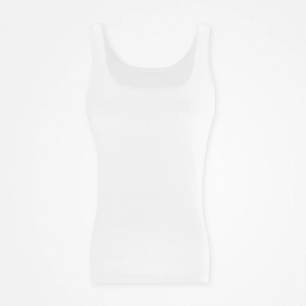 Top a coste donna - Maglie - Bianco