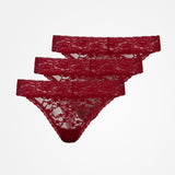 Tanga en dentelle - Sous-vêtements - Rouge foncé