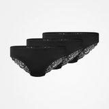 Seamless Tanga mit Spitze - Unterhosen - Schwarz
