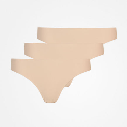 Stringhe in microfibra - Mutandine - Beige chiaro