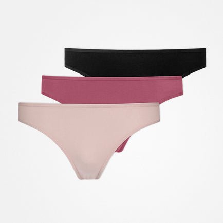Tangas - Culottes - Mix (Abricot/Mauve/Noir)