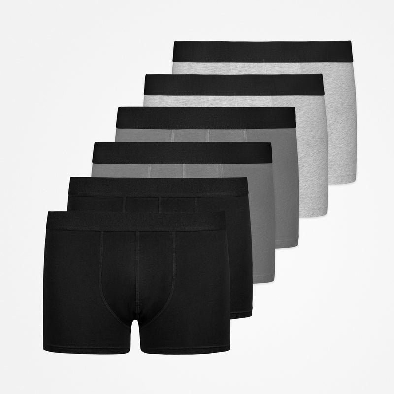 Boxershort zonder logo - Onderbroek - Mix (zwart/grijs/lichtgrijs)