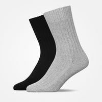 Wollen sokken - Sokken - Mix (zwart/lichtgrijs)