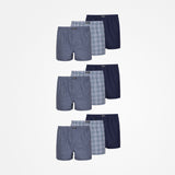 {"alt": "American Boxershorts - Unterhosen - Mix (Blaue Muster)", "quantity":"3"}
