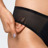SNOCKS x femtis Period Panty - ZORA Tanga Sport | Schwarz