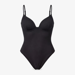 Microfiber Body mit integriertem BH - Oberteile - Schwarz