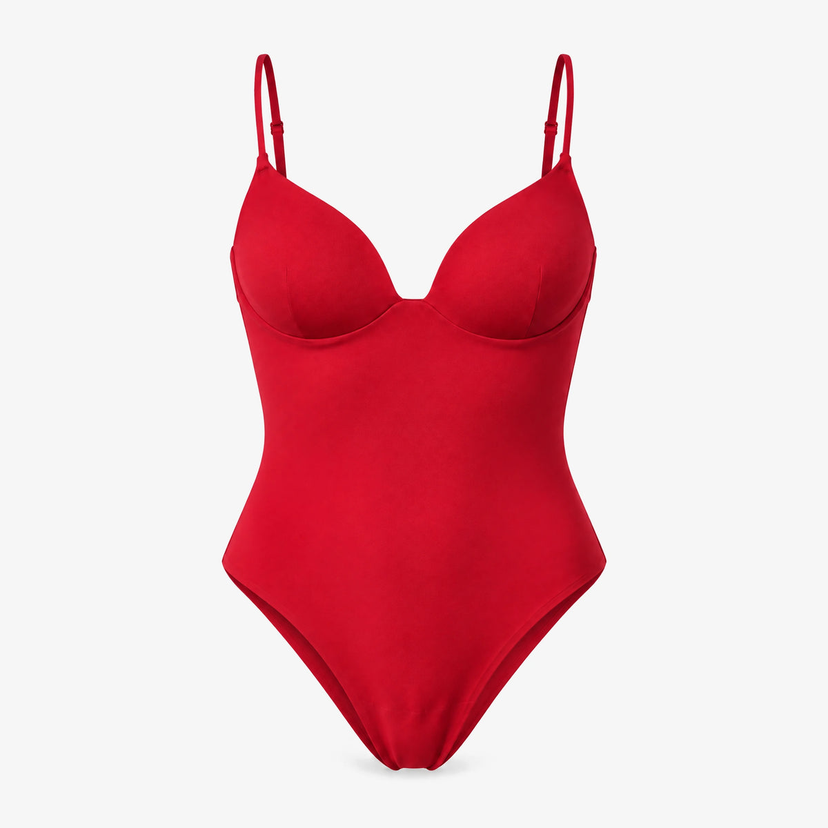 Microfiber Body mit integriertem BH - Oberteile - Classic Red