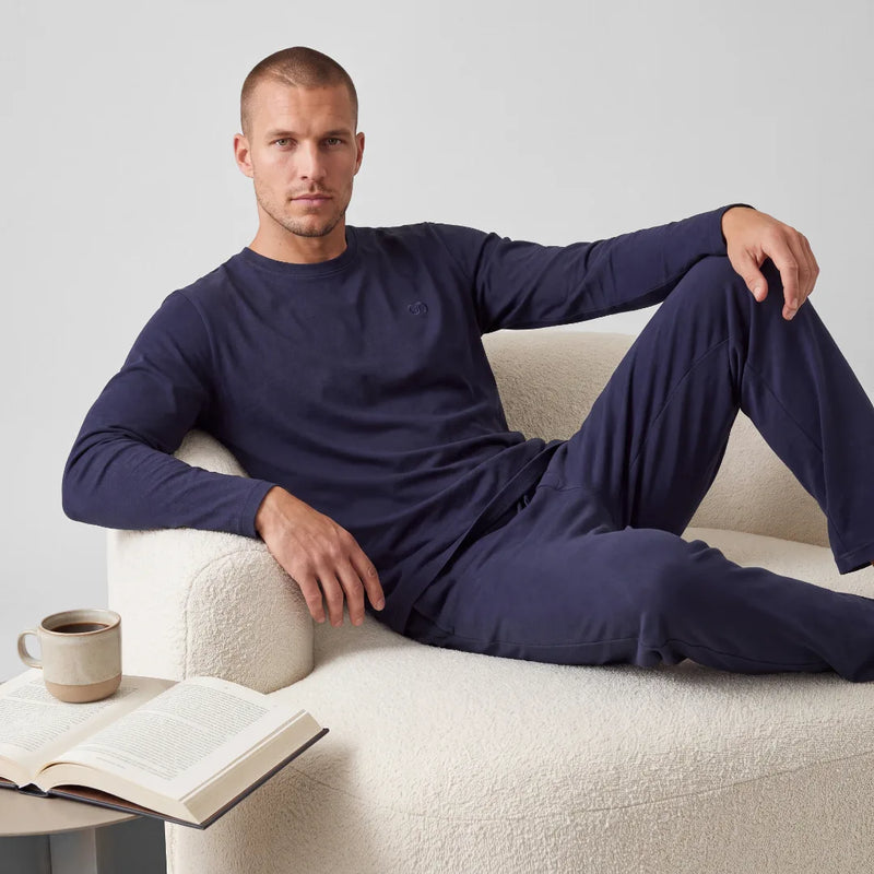 Schlafanzug Set Herren lang - Kleidung -