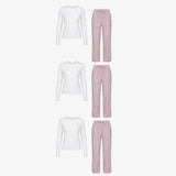 {"alt": "Schlafanzug Set Gestreift Damen lang - Kleidung - Coral Pink/Weiß", "quantity":"3"}
