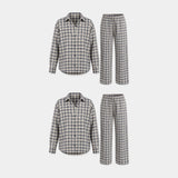 {"alt": "Flanell Schlafanzug Set Damen - Kleidung - Dunkelblau-Weiß kariert", "quantity":"2"}