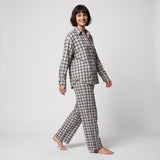 Flanell Schlafanzug Set Damen - Kleidung - Entspannter Schnitt