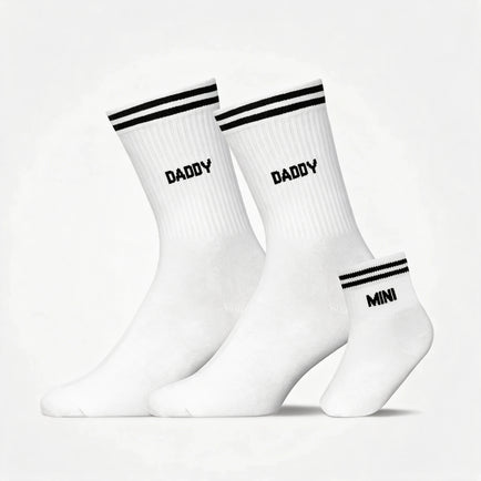 Familiensocken „Daddy, Daddy, Mini“ - Socken - Weiß