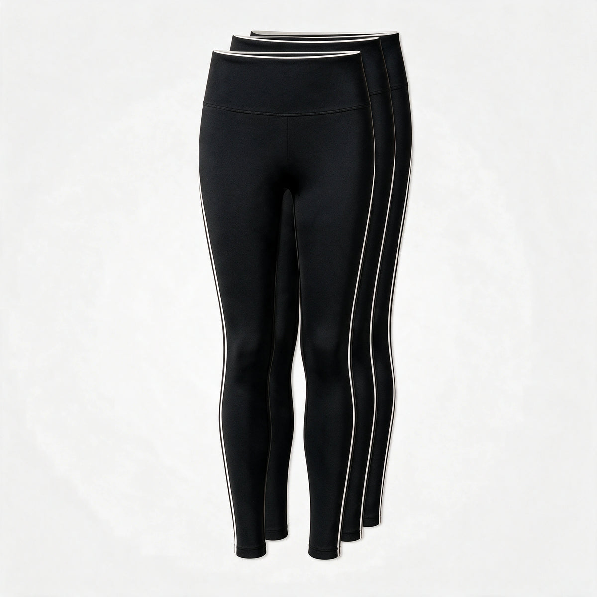 {"alt": "High Waist Leggings mit Retro Kontraststreifen - Hosen - Schwarz", "quantity":"3"}