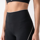 High Waist Leggings mit Retro Kontraststreifen - Hosen - Hoher Bund, voller Halt