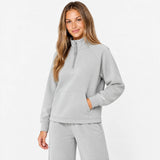 Sweatshirt Supersoft mit Quarter Zip Damen - Oberteile - Lässiger Look