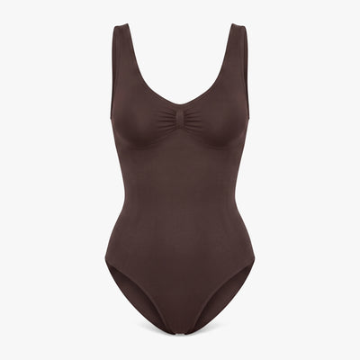 Shaping Body mit breiten Trägern - Oberteile - Coffee Bean