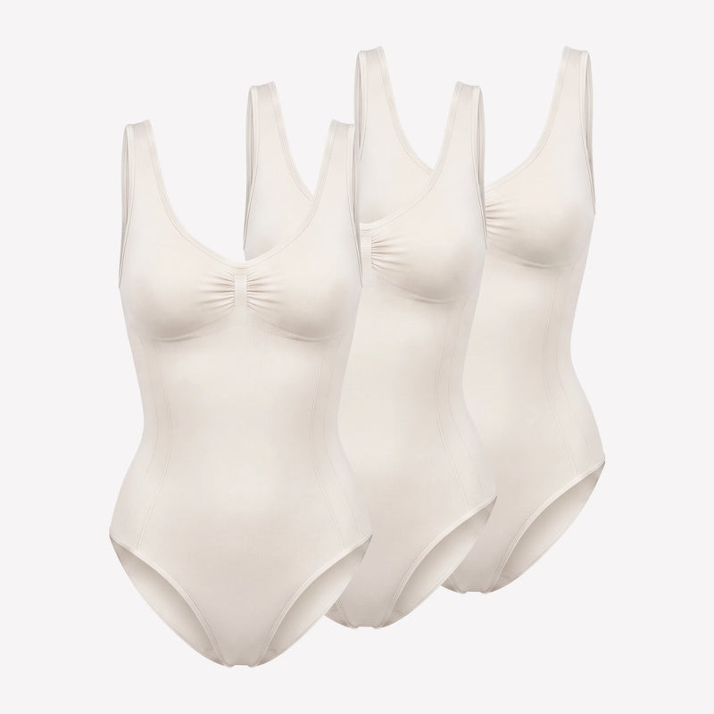 {"alt": "Shaping Body mit breiten Trägern - Oberteile - Cremeweiß", "quantity":"3"}