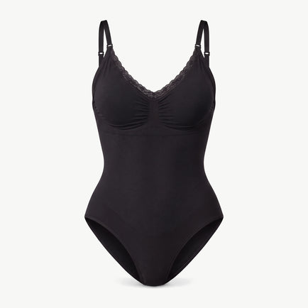 Shaping Body mit Spitze - Oberteile - Schwarz