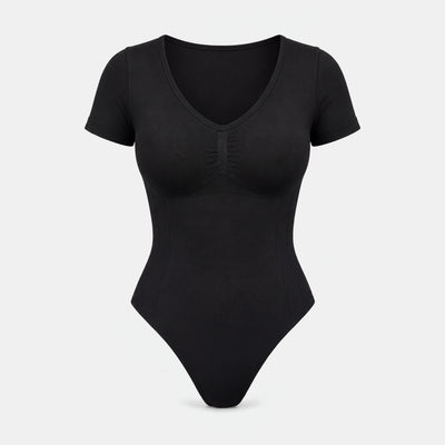 Shaping Body Kurzarm mit String - Oberteile - Black