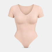 Shaping Body Kurzarm mit String - Oberteile - Ivory