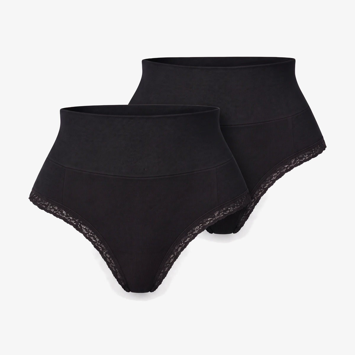 {"alt": "Shaping High Waist String mit Spitze - Unterhosen - Schwarz", "quantity":"2"}