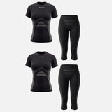 {"alt": "Thermounterwäsche Damen 3/4 - Kleidung - Schwarz", "quantity":"2"}