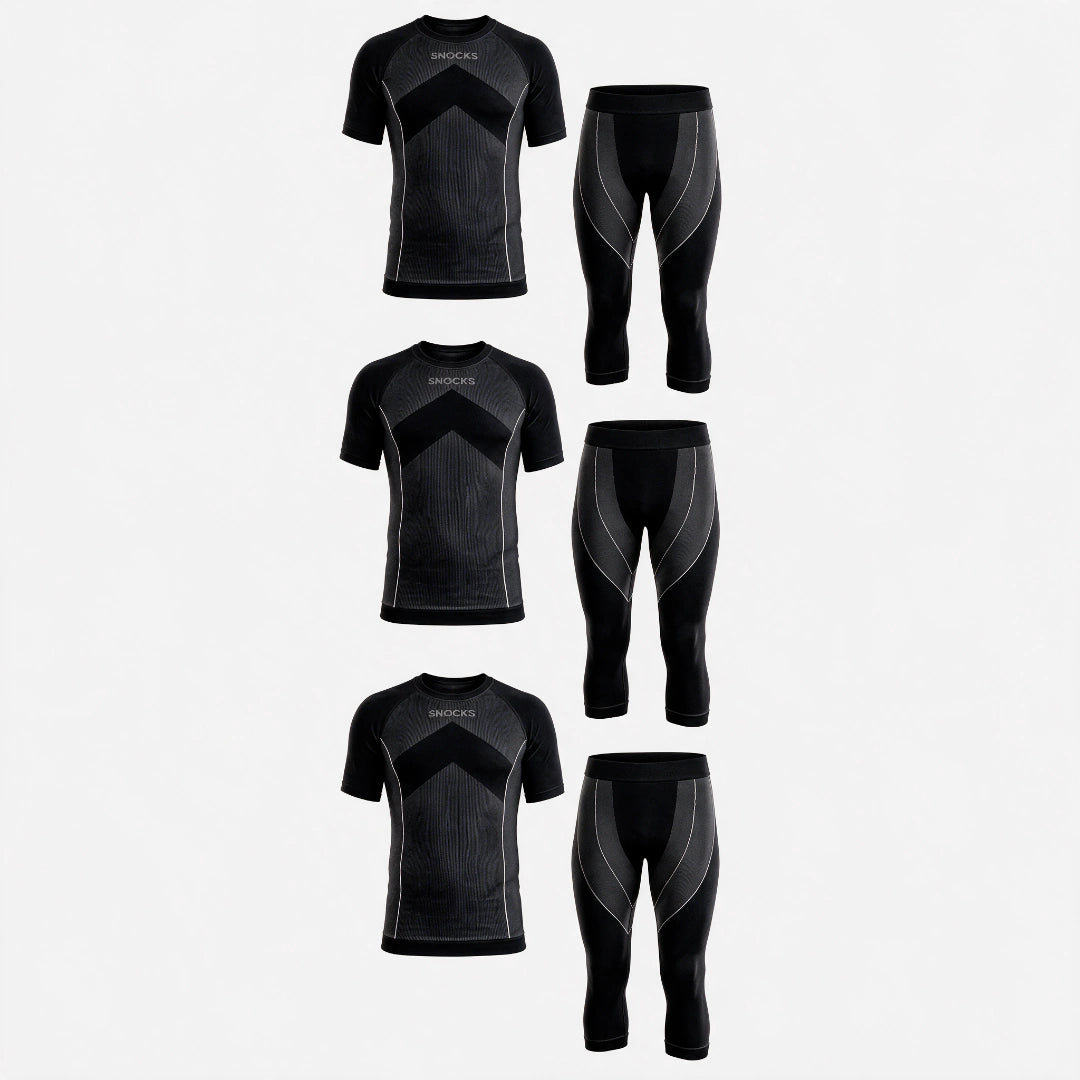 {"alt": "Thermounterwäsche Herren 3/4 - Kleidung - Schwarz", "quantity":"3"}