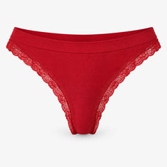 Seamless Strings mit Spitze - Unterhosen - Classic Red