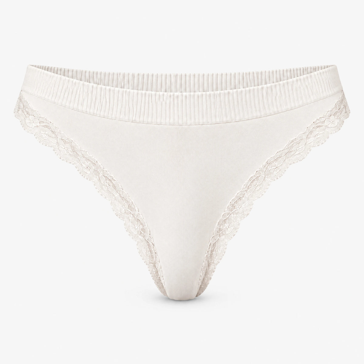 Seamless Strings mit Spitze - Unterhosen - Cremeweiß