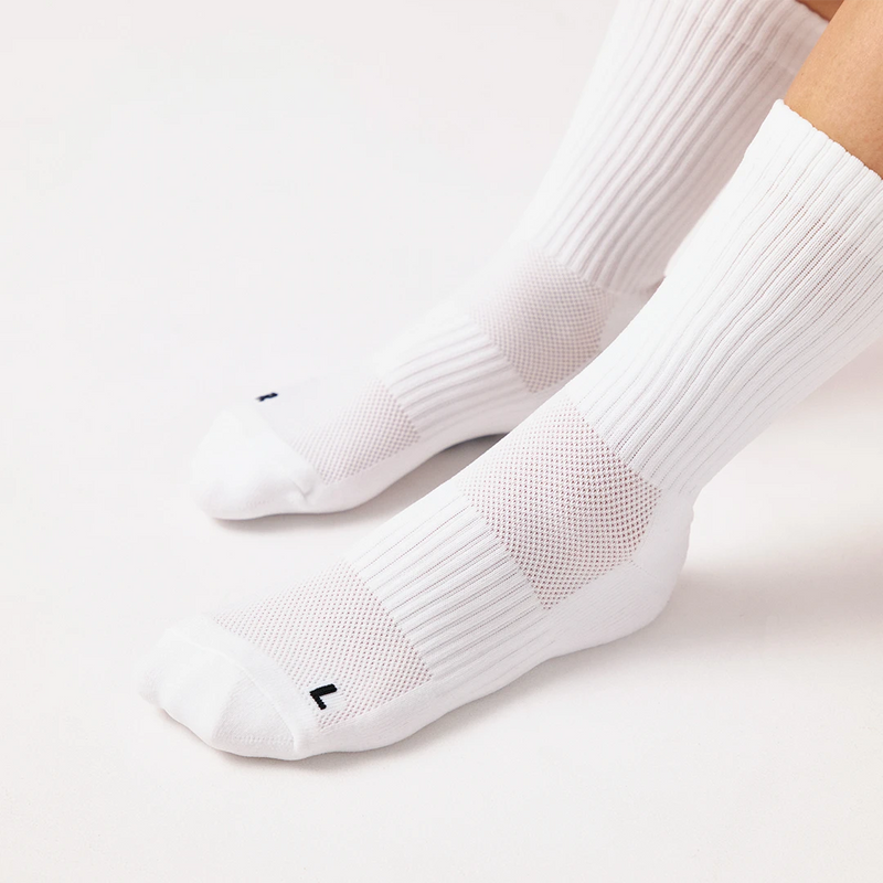 Chaussettes de course hautes | Blanc