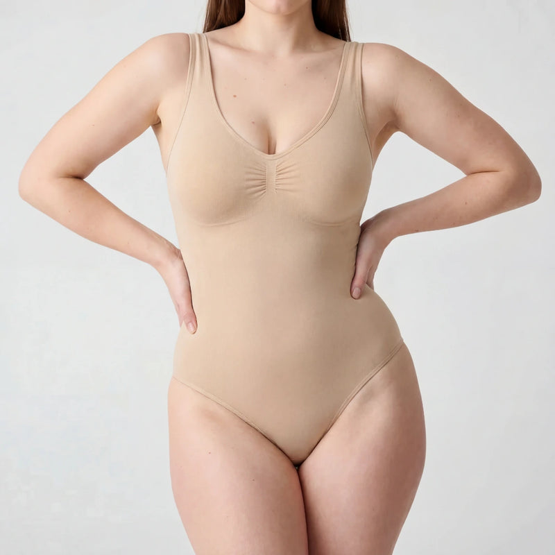 Shaping Body mit breiten Trägern | Beige