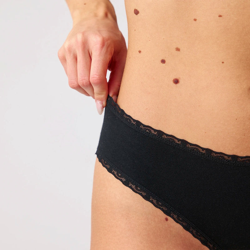 Brazilian Slips mit Spitze | Mix (Apricot/Grün/Schwarz)