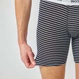 Lange Boxershorts mit Streifen | Blau