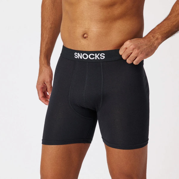 Y2Y2 Boxer Uomo Gamba Lunga In Cotone Elasticizzato – Confezione Da 3 – Nero – Taglia XL (vita 102-107 Cm) - 3