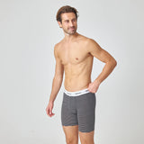 Lange Boxershorts mit Streifen | Blau